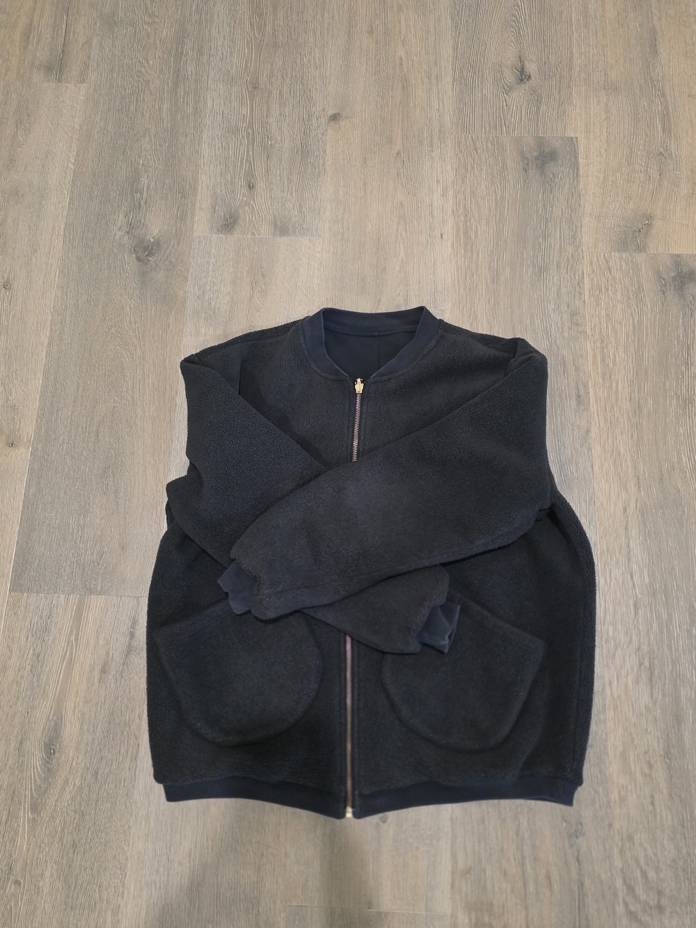 Gymshark x Whitney Simmons Reversible Oversized Bomber Jacket Black Medium - Picture 2 of 7